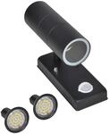 vidaXL LED-Wandleuchte Edelstahl Zylinderform Schwarz mit Sensor 41097