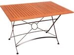 Garden Pleasure Klapptisch Wien Rechteckig Braun-Schwarz 120 cm x 80 cm