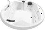 Basera&reg; Indoor Podest-Whirlpool Badewanne XXL Gomera Rund Basic 182 x 182 cm