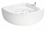 Basera Indoor Eck-Whirlpool Badewanne Korfu Classic 155 x 155 cm