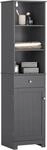 SoBuy Badezimmerschrank Hochschrank mit 3 offenen F&auml;chern 40x161x35cm Grau...