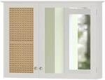 Vicco Badspiegelschrank Rosario Wei&szlig; 68 x 49 cm mit 2 T&uuml;ren