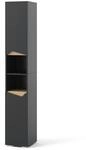 Vicco Badschrank Marelle Anthrazit/Anthrazit 30 x 180 cm mit T&uuml;ren und Offenen