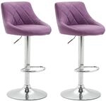 CLP 2er Set Barhocker Lazio Kunstleder Lila