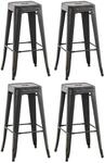 CLP 4er Set Barhocker Joshua Schwarz-Gold
