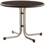 Sieger Gartentisch Rund Kunststoff Mocca 86 cm x 76 cm