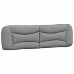 vidaXL Kopfteil-Kissen Hvar Hellgrau 180 cm Stoff 374600