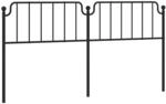 vidaXL Ersatz-Kopfteil Metall Schwarz 193 cm 373924