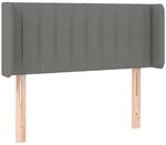 vidaXL Kopfteil mit Ohren Dunkelgrau 103x16x78/88 cm Stoff 3118997