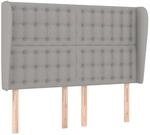vidaXL Kopfteil mit Ohren Hellgrau 147x23x118/128 cm Stoff 3118388