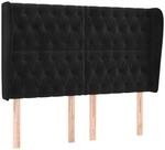 vidaXL Kopfteil mit Ohren Schwarz 147x23x118/128 cm Samt 3118342