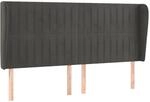 vidaXL Kopfteil mit Ohren Dunkelgrau 163x23x118/128 cm Samt 3118249