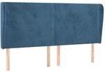 vidaXL Kopfteil mit Ohren Dunkelblau 183x23x118/128 cm Samt 3117740