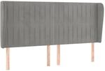 vidaXL Kopfteil mit Ohren Hellgrau 203x23x118/128 cm Samt 3118260