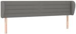 vidaXL Kopfteil mit Ohren Dunkelgrau 203x23x78/88 cm Stoff 3117307