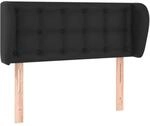 vidaXL Kopfteil mit Ohren Schwarz 93x23x78/88 cm Kunstleder 3117222