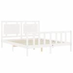 vidaXL Massivholzbett ohne Matratze Wei&szlig; 160x200 Kiefernholz 3192177