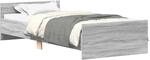 vidaXL Bettgestell Grau Sonoma 75x190 cm Holzwerkstoff 835951