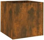 vidaXL Pflanzgef&auml;&szlig; R&auml;uchereiche 40x40x40 cm Holzwerkstoff 820499