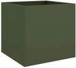 vidaXL Pflanzk&uuml;bel Olivgr&uuml;n 49x47x46 cm Stahl 841565