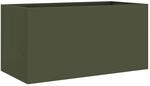vidaXL Pflanzk&uuml;bel Olivgr&uuml;n 62x30x29 cm Stahl 841592