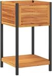 vidaXL Pflanzk&uuml;bel mit Ablage 45x45x80 cm Massivholz Akazie und Stahl 2104761