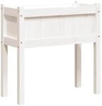 vidaXL Pflanzk&uuml;bel mit Beinen Wei&szlig; 70x31x70 cm Massivholz Kiefer 837556