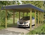 Skan Holz Carport Spreewald 345 cm x 741 cm schwarze Blende