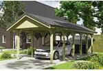 Satteldach-Carport Wallgau 380 x 900 cm Dachlattung