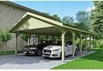 Satteldach-Carport Wallgau 620 x 900 cm schwarze Schindeln