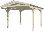 Skan Holz Carport Westerwald Nussbaum 362 x 541 cm