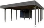 Skan Holz Carport Friesland Hybrid 557 cm x 708 cm Schiefergrau