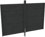 Skan Holz R&uuml;ckwand Profilschalung 291 cm x 200 cm Schiefergrau