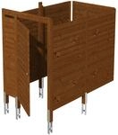 Skan Holz Abstellraum C7 275 x 164cm Profilschalung Nussbaum