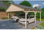 Skan Holz Carport Fichtelberg 618 cm x 566 cm Dachlattung Natur