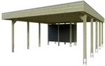 Skan Holz Carport Friesland Hybrid 557 cm x 708 cm Gr&uuml;n