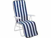 Best Freizeitmöbel Relax-Liegestuhl Chiemsee Blau-Weiß