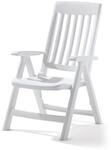 Sieger Klappsessel Palma Wei&szlig; 67 cm x 62 cm x 105 cm