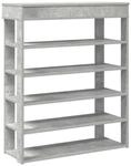 vidaXL Schuhregal Betongrau 80x30x98 cm Holzwerkstoff 859935