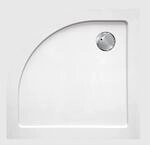 Sanotechnik Duschwanne Extraflach SMC Viertelkreis 80 cm x 80 cm Wei&szlig;