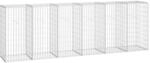vidaXL Gabionenwand mit Abdeckung Verzinkter Stahl 300x50x100 cm 143592