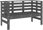 vidaXL Gartenbank Grau 111,5x53x71 cm Massivholz Kiefer