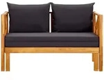 VidaXL 2-Sitzer-Gartenbank mit Kissen 122 cm Massivholz Akazie VidaXL 2-Sitzer-Gartenbank mit Kissen 122 cm Massivholz Akazie