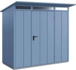 H&ouml;rmann Ger&auml;tehaus Elegant mit Pultdach Typ 1 RAL5014 Taubenblau Einzelt&uuml;r