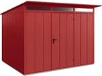 H&ouml;rmann Ger&auml;tehaus Elegant mit Pultdach Typ 3 RAL3004 Purpurrot Einzelt&uuml;r