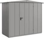 H&ouml;rmann Ger&auml;tehaus Elegant mit Satteldach Typ 1 RAL9007 Graualuminium...