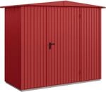 H&ouml;rmann Ger&auml;tehaus Trend mit Satteldach Typ 1 RAL3004 Purpurrot Einzelt&uuml;r