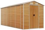 vidaXL Ger&auml;tehaus Hellbraun 191x470x198 cm Verzinkter Stahl 1843989