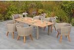 Merxx Gartenm&ouml;belset Imperia 7tlg. Sessel inkl. Auflagen Ausziehtisch