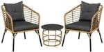 Outsunny Rattan Gartenm&ouml;bel-Set Polyester SandDunkelgrau 62L x 65B x 78H cm